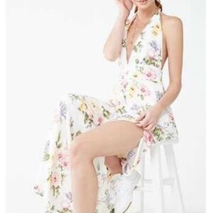 Floral Halter Maxi Dress